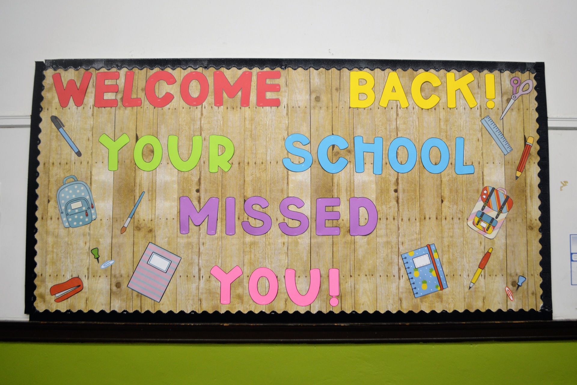 welcome back sign