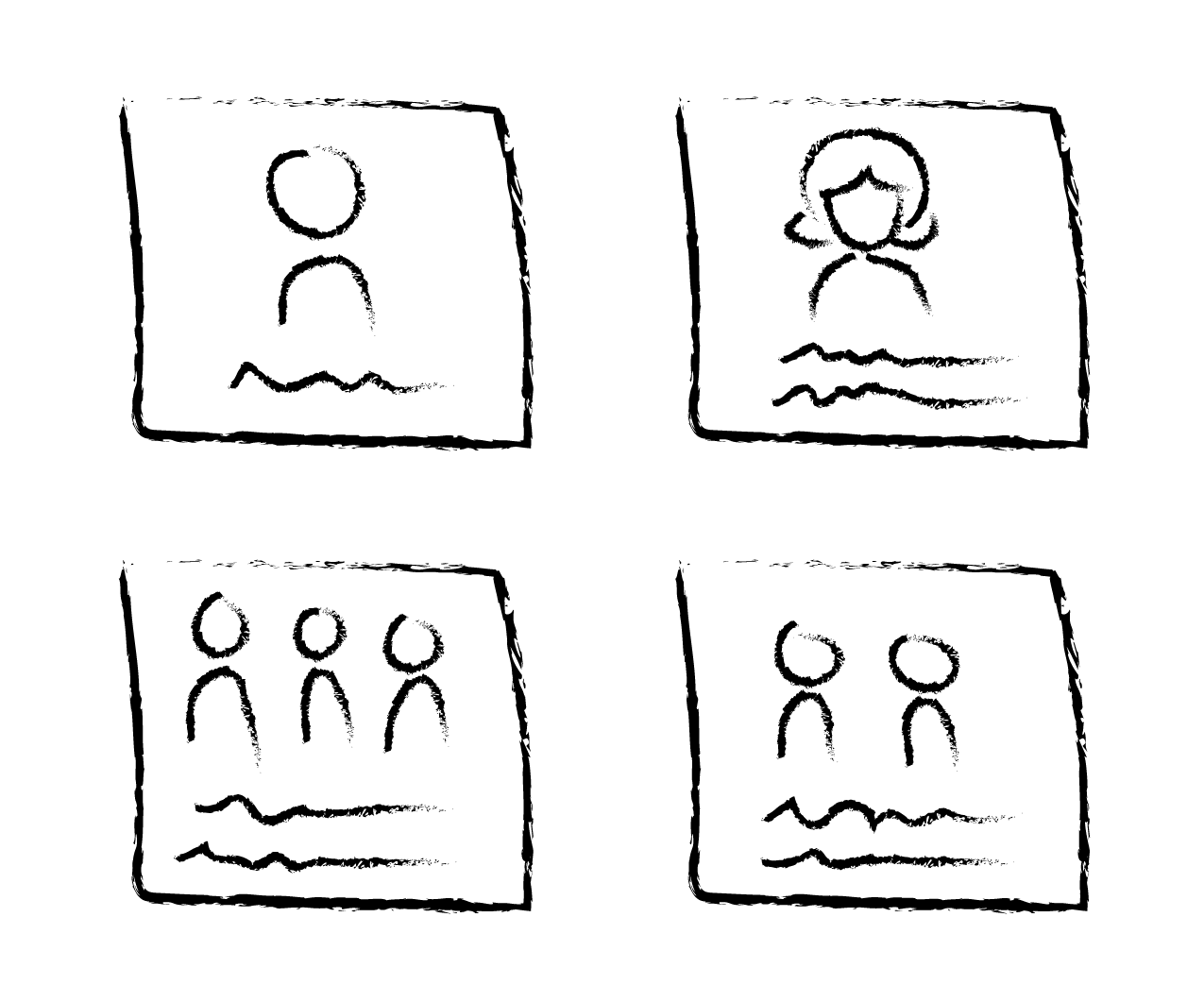 Sketch of stakeholder sticky notes