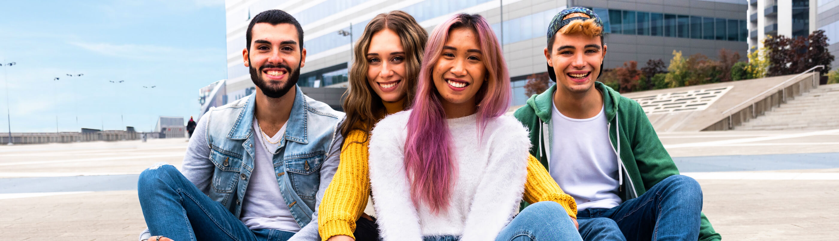 image of students sitting together