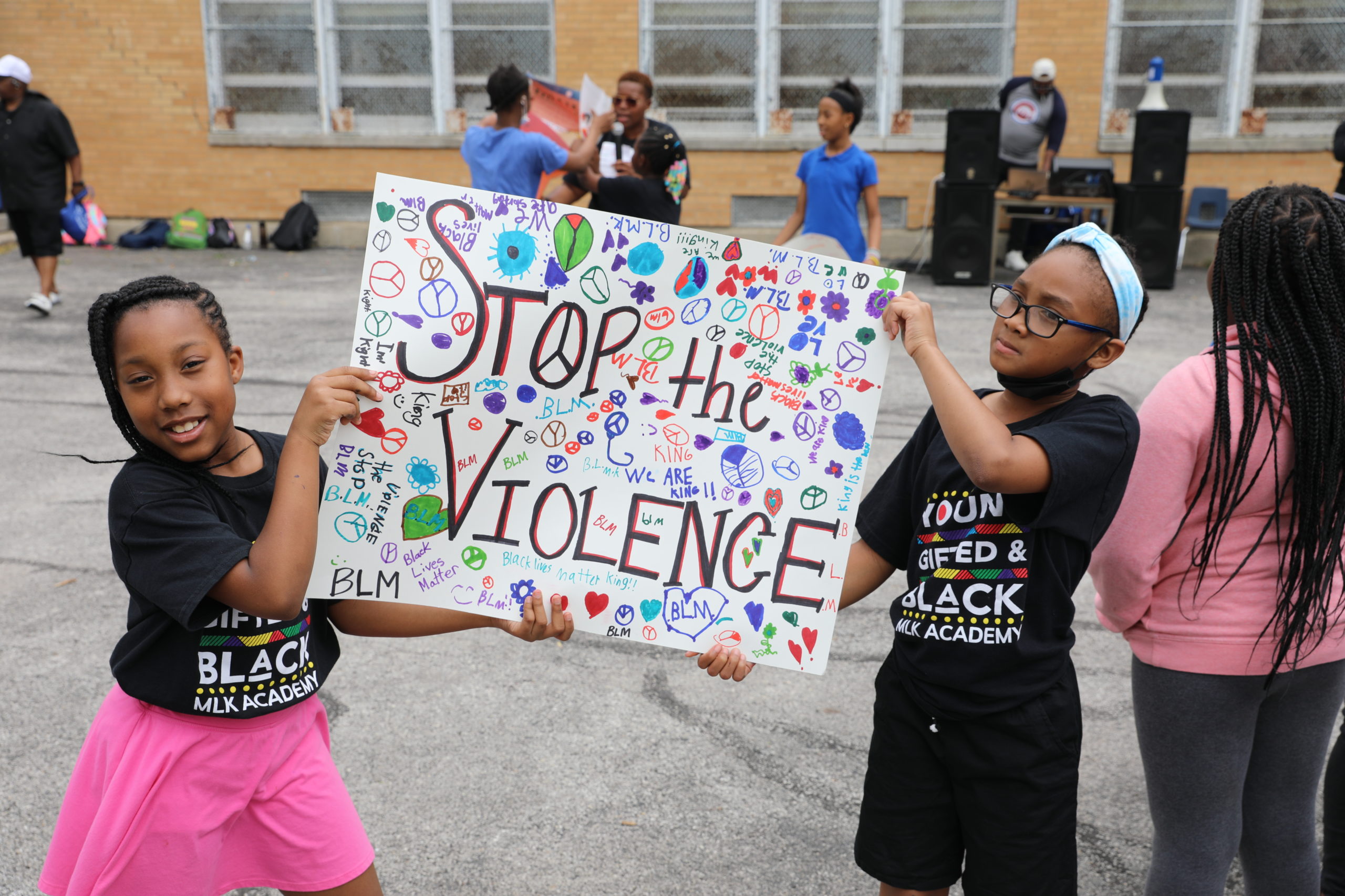 Stop the violence sign