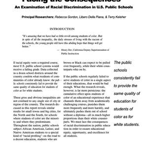 Facing the Consequences: An Examination of Racial Discrimination in U.S. Public Schools - Document image