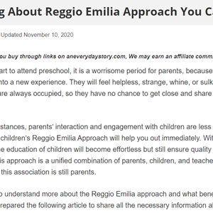 Everything About Reggio Emilia Approach You Can’t Skip screenshot
