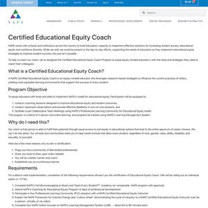 Certified Educational Equity Coach - Document. image
