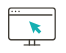 Computer with cursor icon