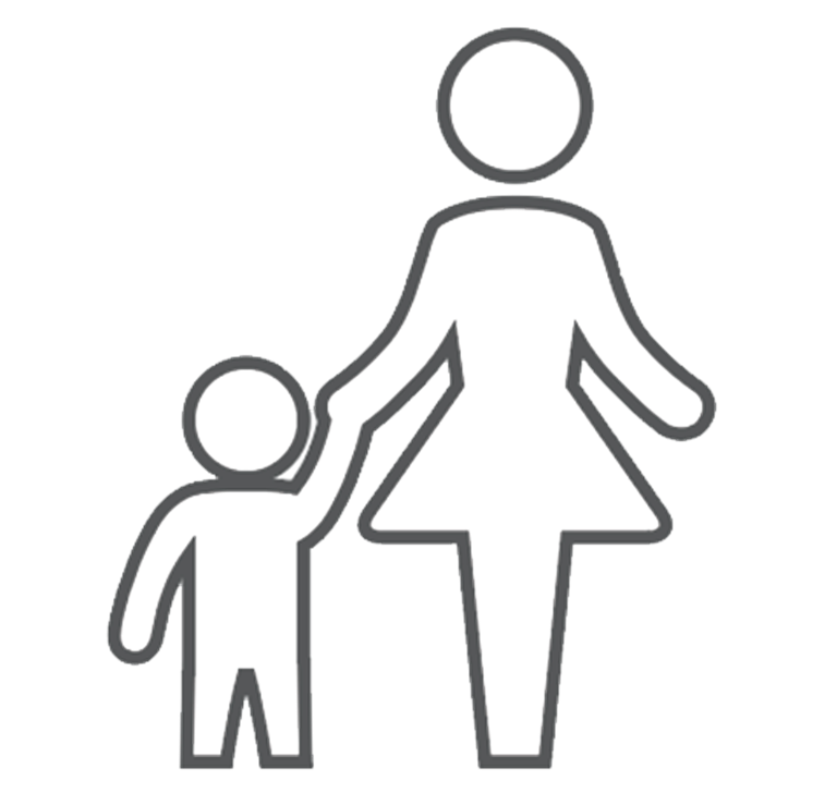 Mother and child icon