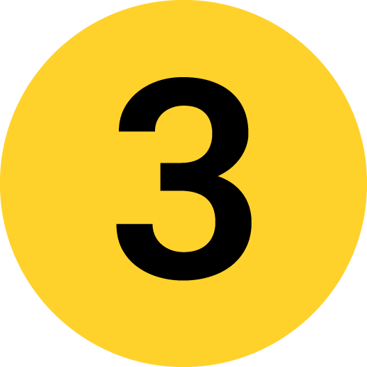 yellow number three