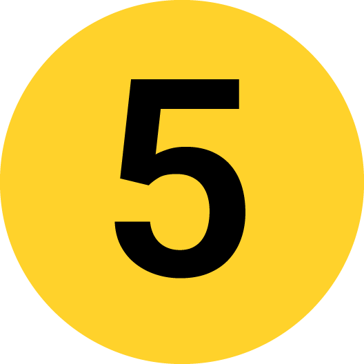 yellow number five