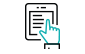 Tablet with a hand pointing icon