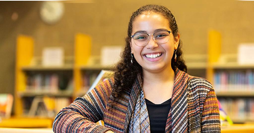 Smiling student