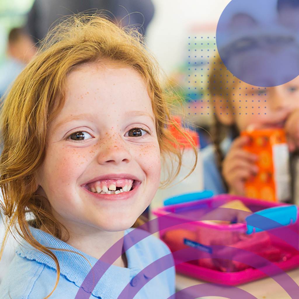 Smiling student image