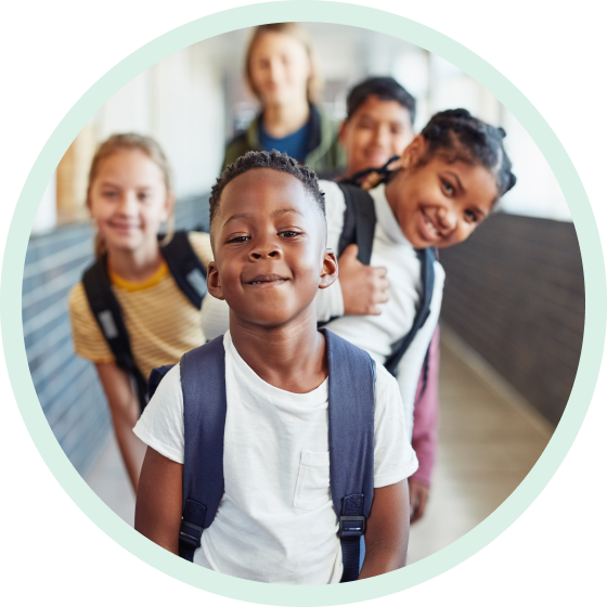 Group of smiling students