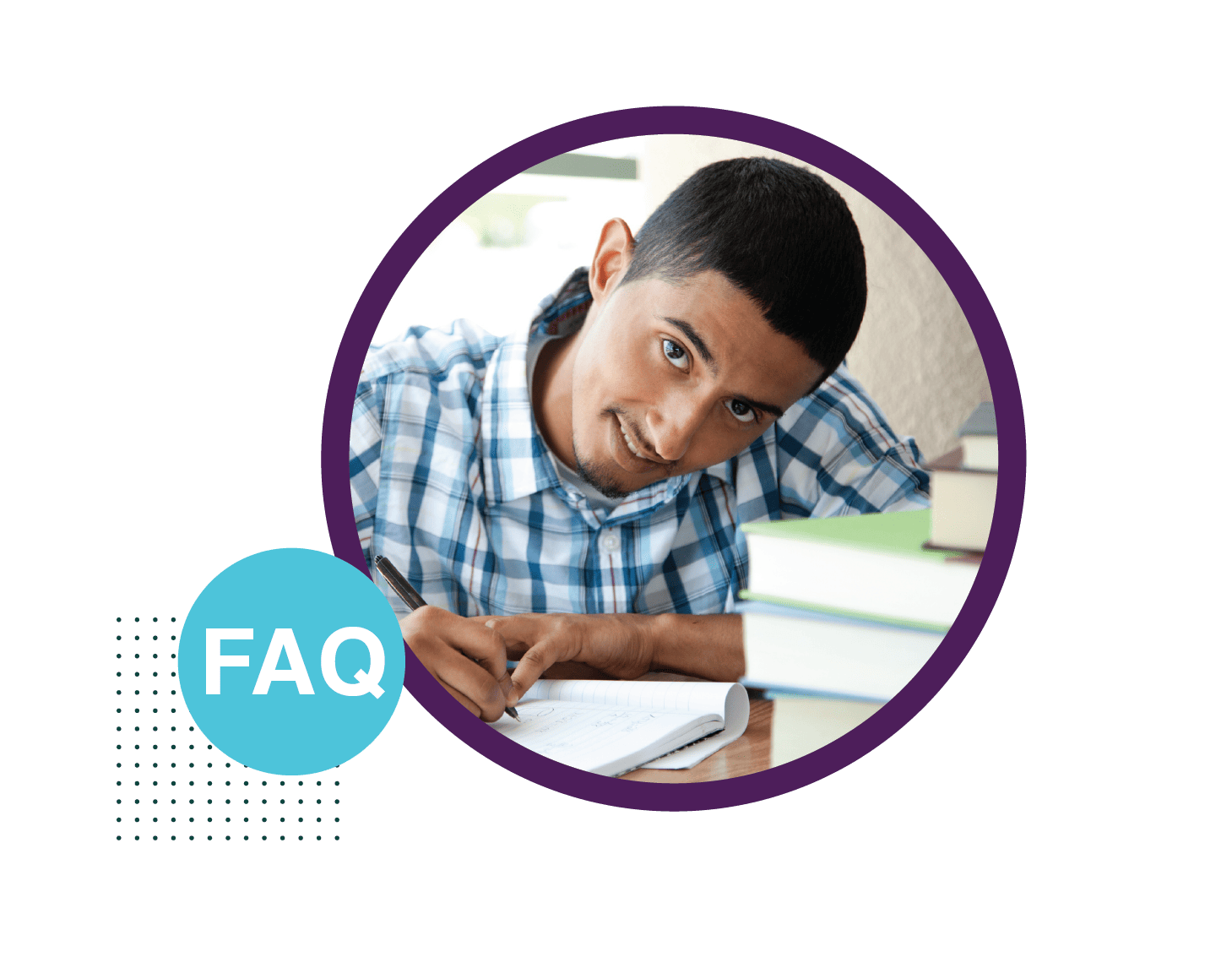 FAQ - High School Student working on Classwork