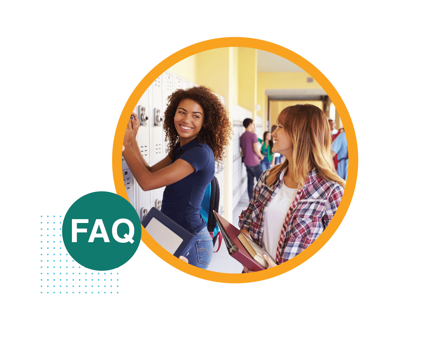 FAQ - High School Students Chatting in the Hallway