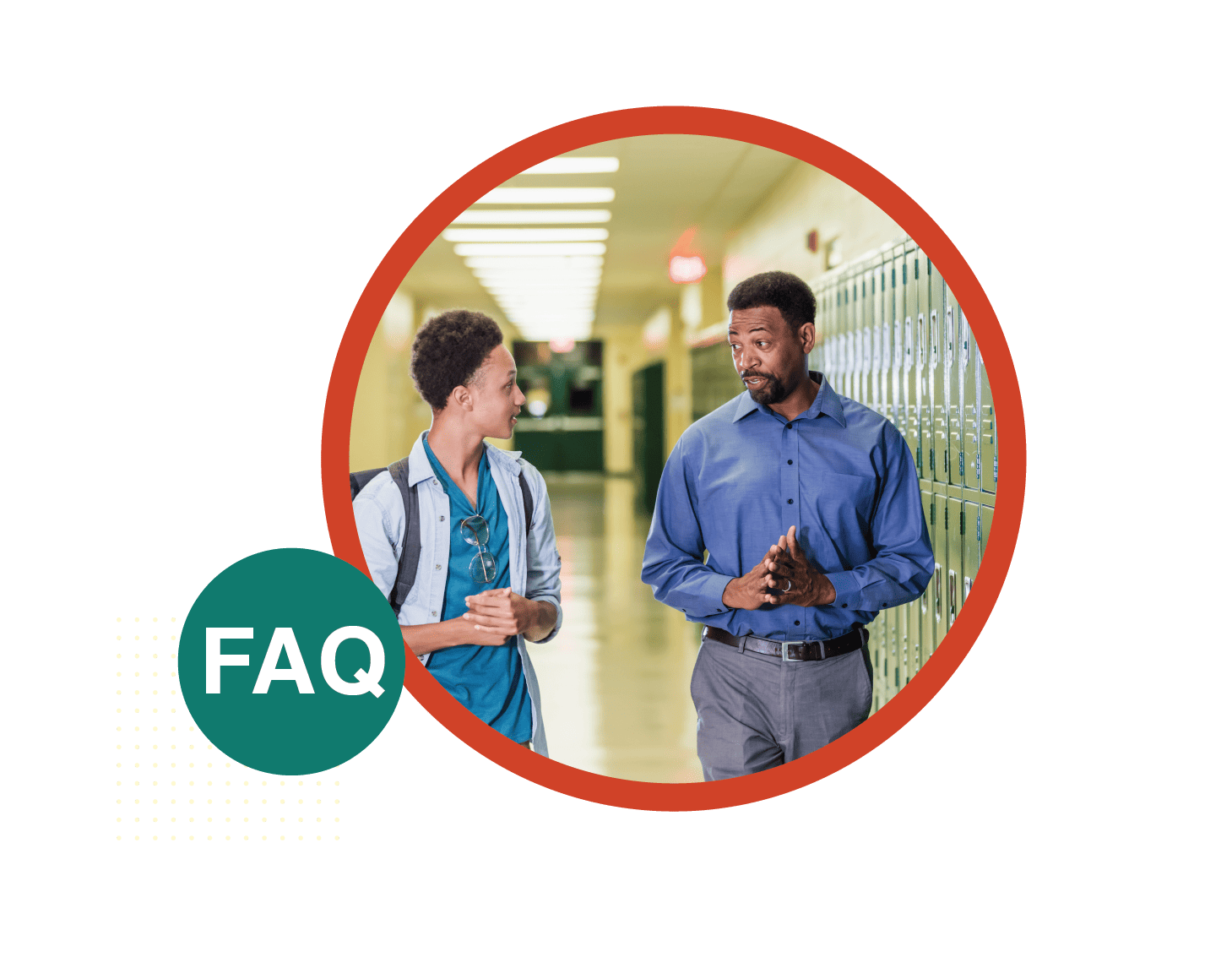 FAQ - Student talking to teacher