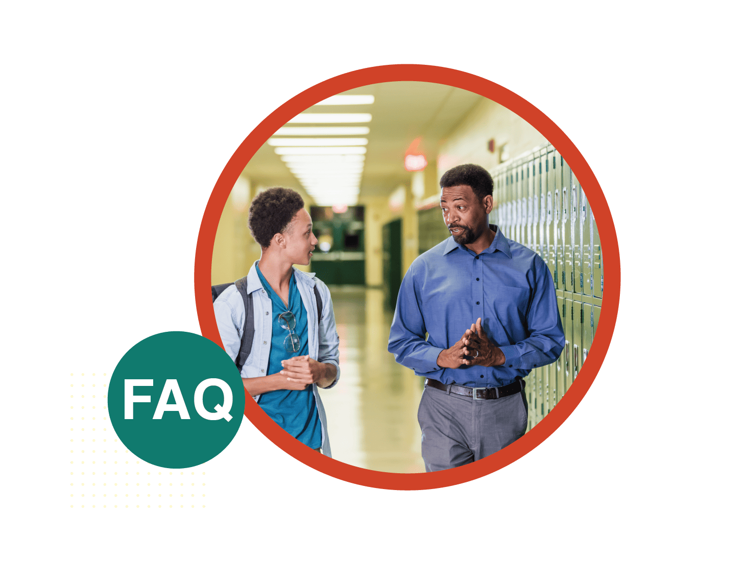 FAQ - Student talking to teacher