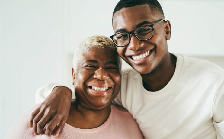 image of smiling student with adult