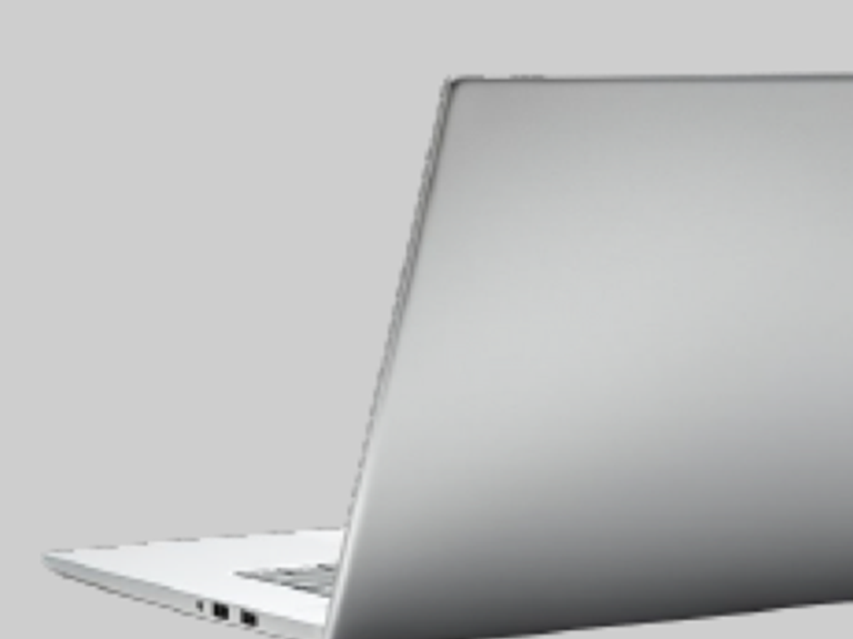 Silver laptop image