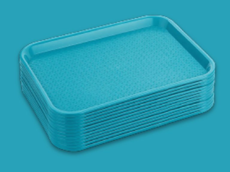 Teal lunch tray image