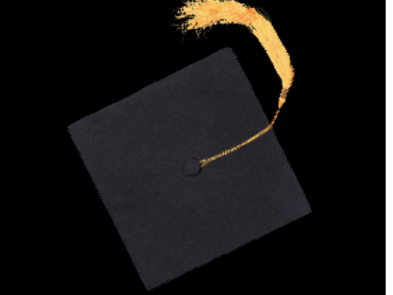 Black mortarboard image