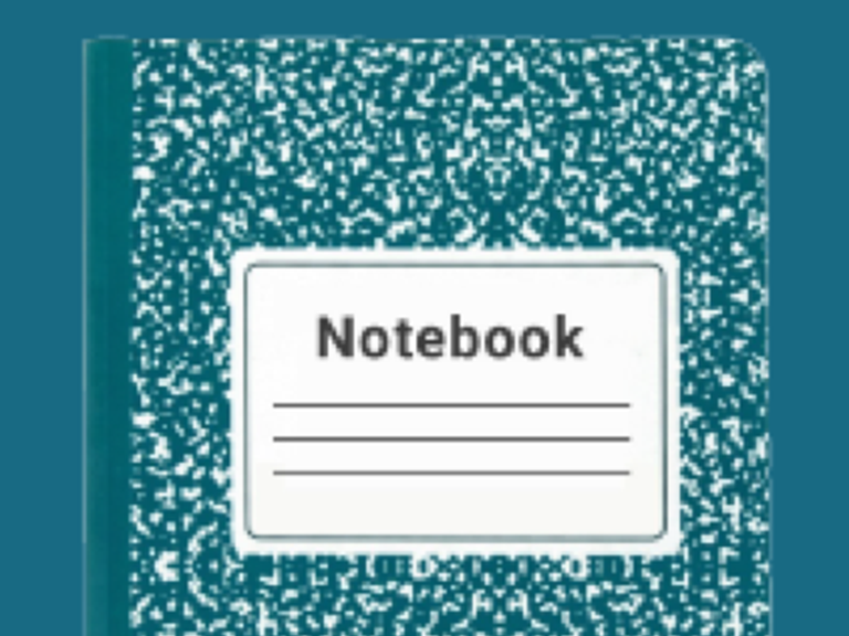 Turquoise notebook image