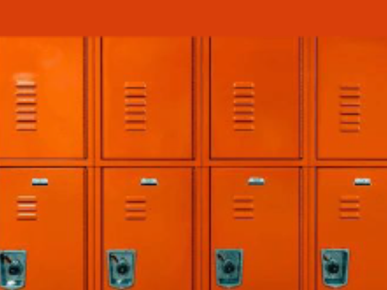 orange school locker image