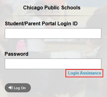 Screenshot of Aspen portal with 'login assistance' highlighted