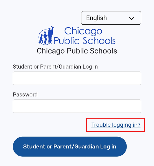 Screenshot of Follett Aspen with a area to provide your login ID