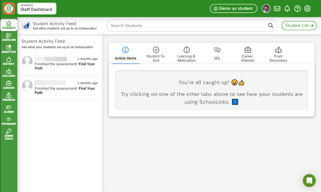 SchooLinks Dashboard