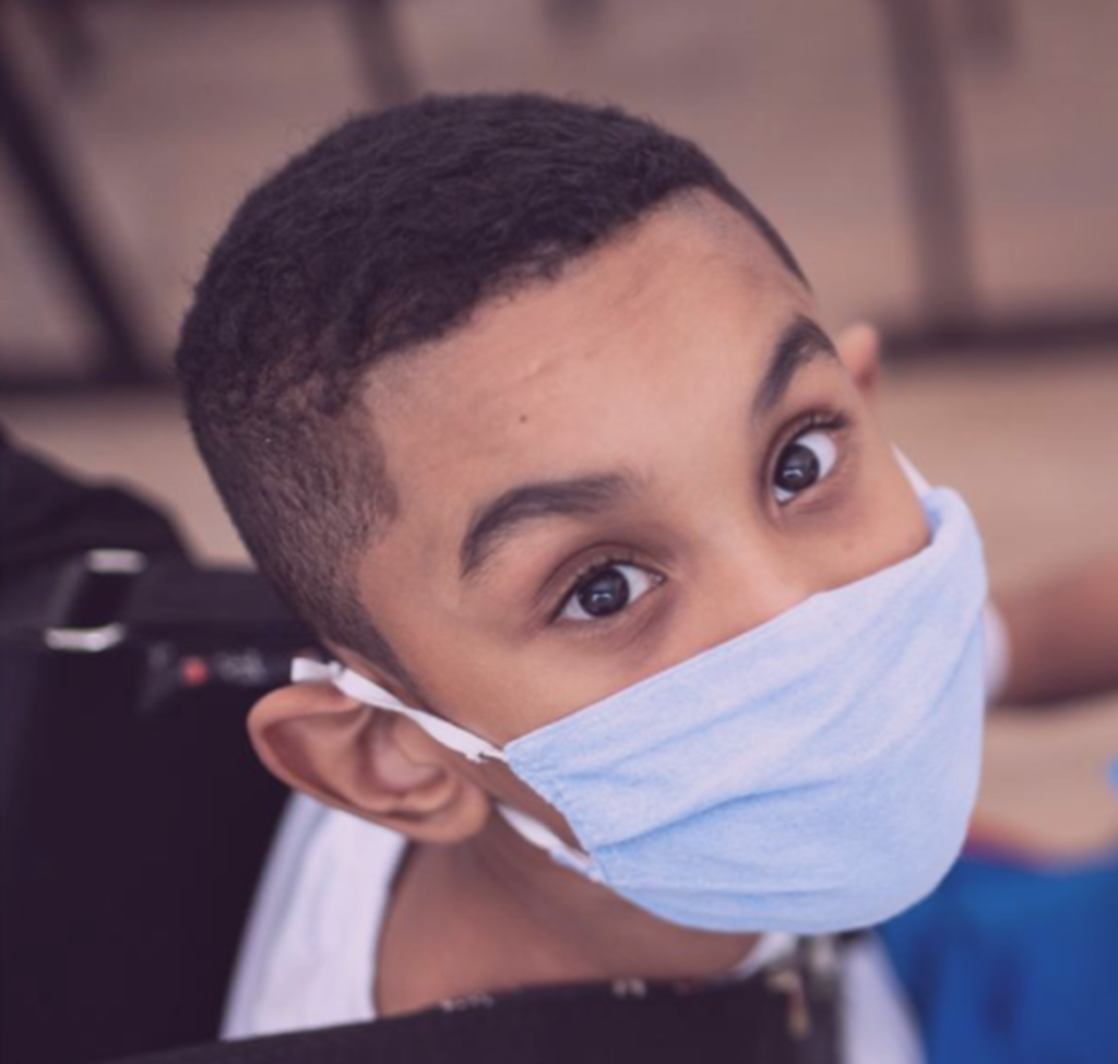 Young Student Wearing a face mask