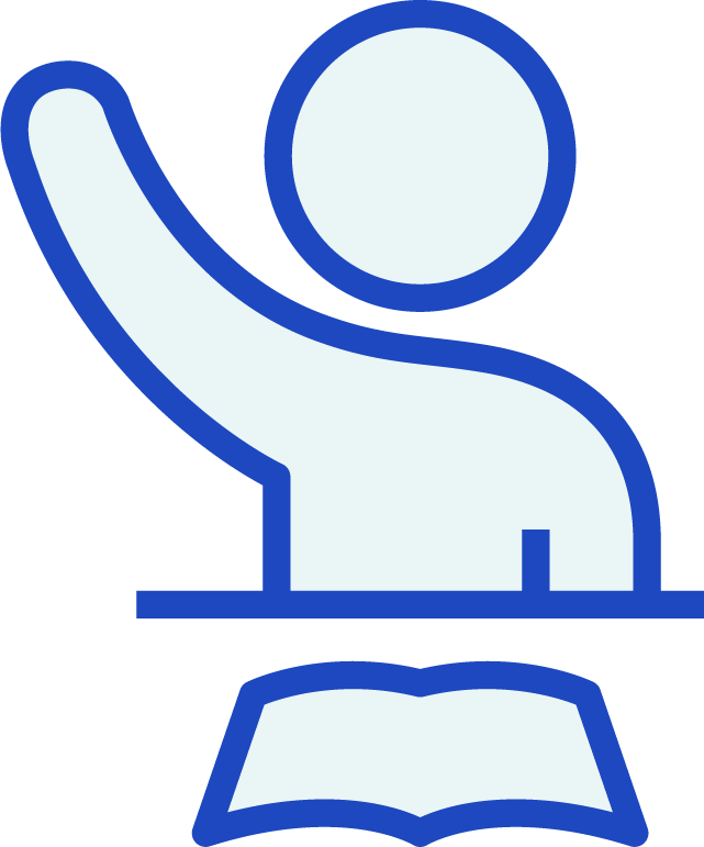Student raising hand