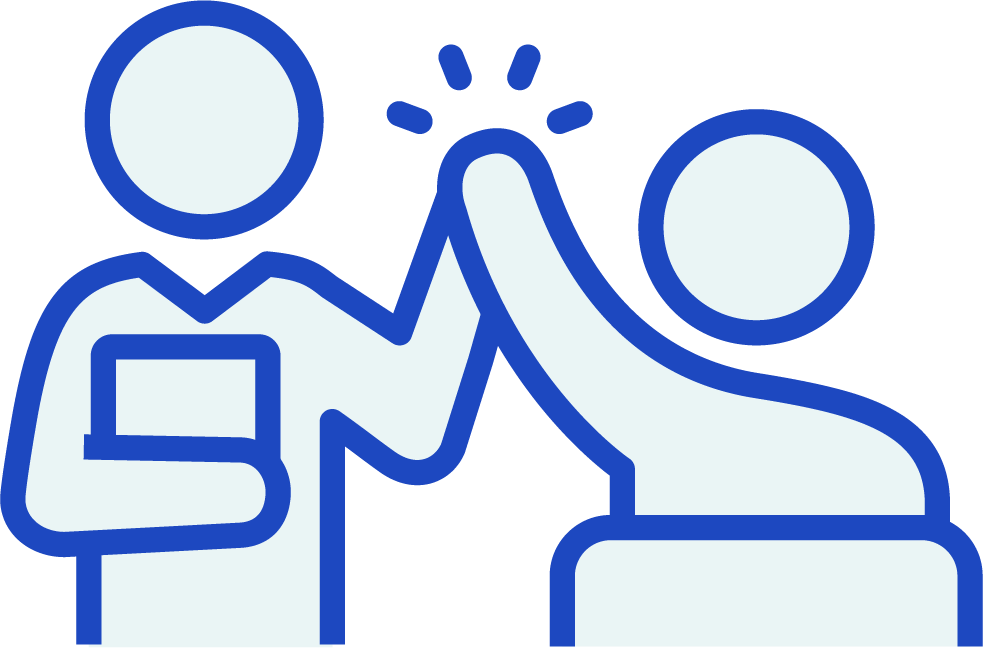 Two people Giving Each Other a High Five