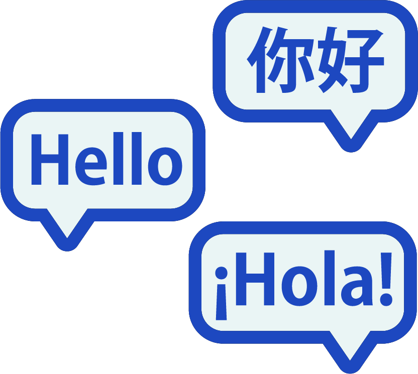 Hello signs in different languages