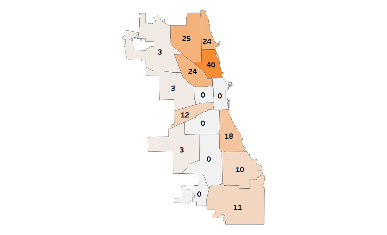 HS Program Density Map - Fine and Performing Arts