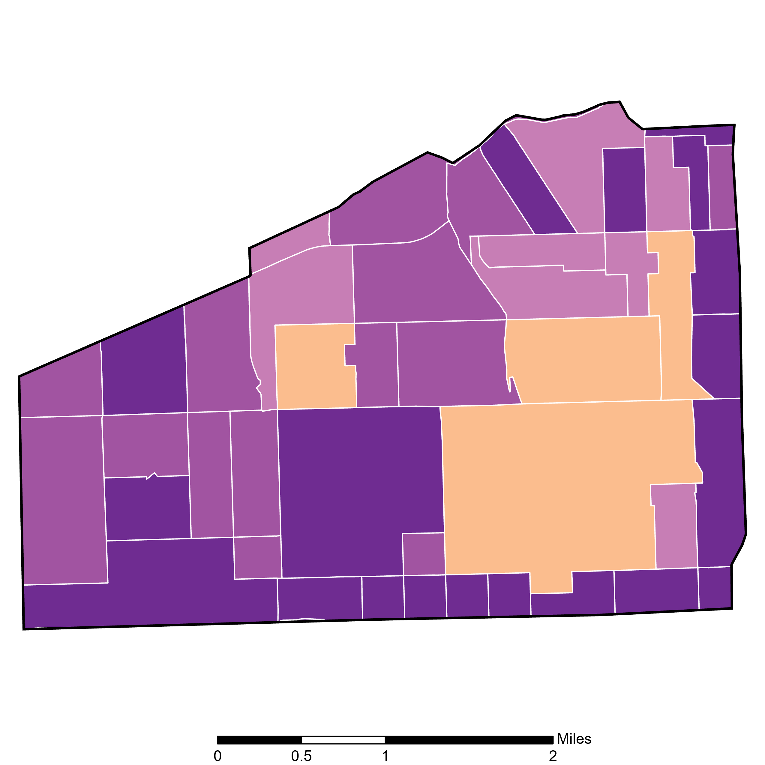 Greater Stockyards Income Map