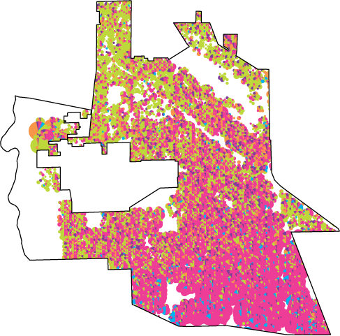 Race and Ethnicity map Far NorthwestSide