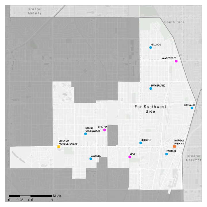 School map Far Southwest Side