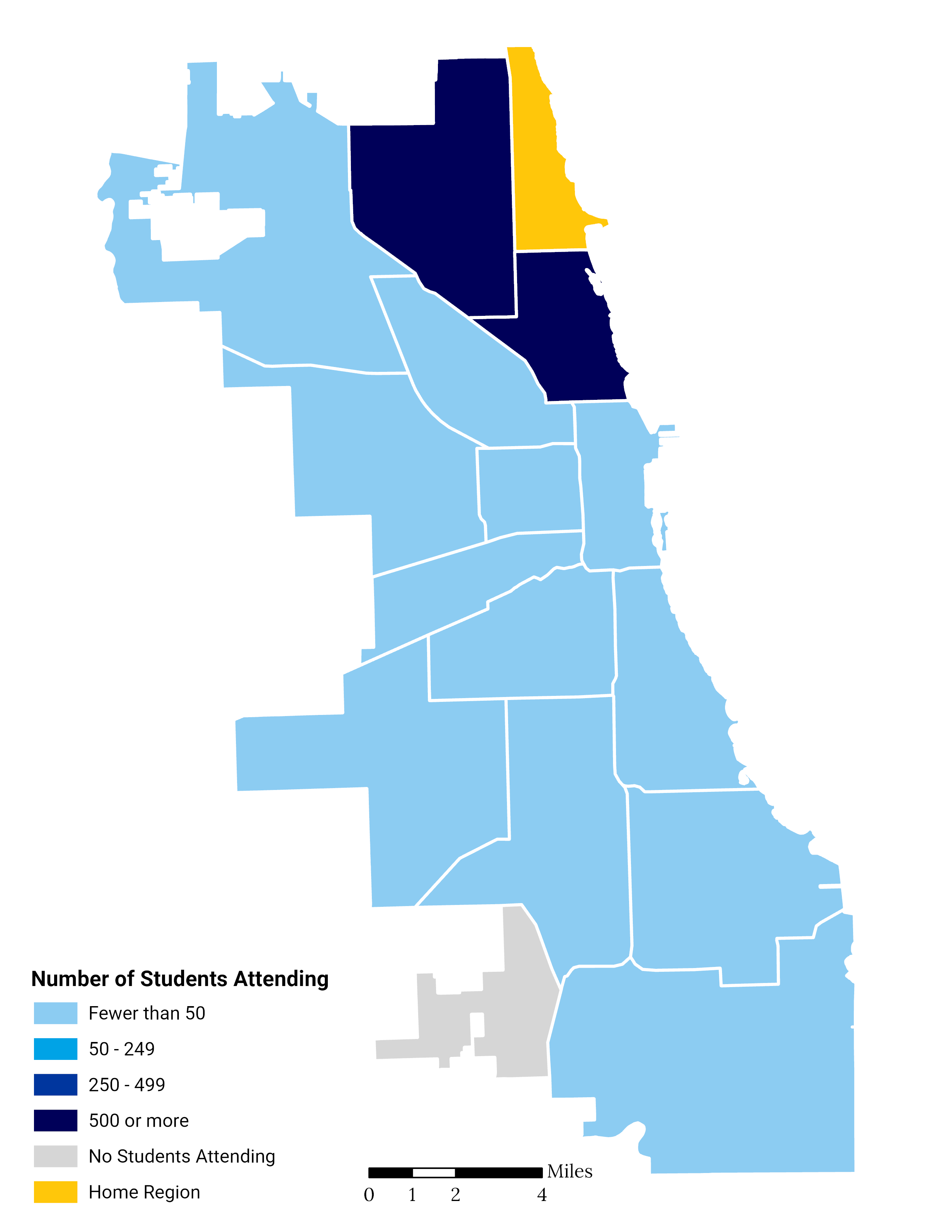 North Lakefront Elementary School Choice Footprint Map