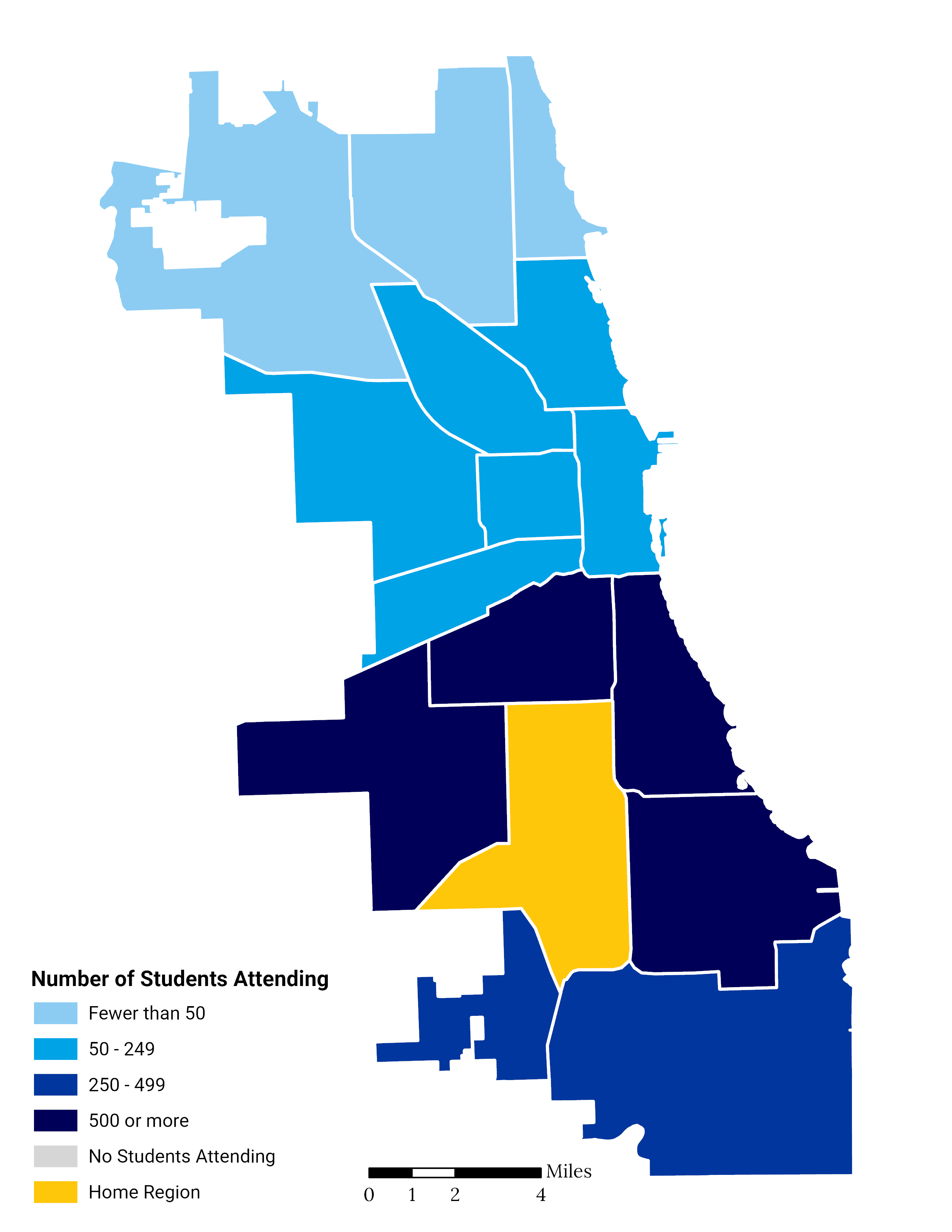 Elementary School Choice Footprint Map of South Side