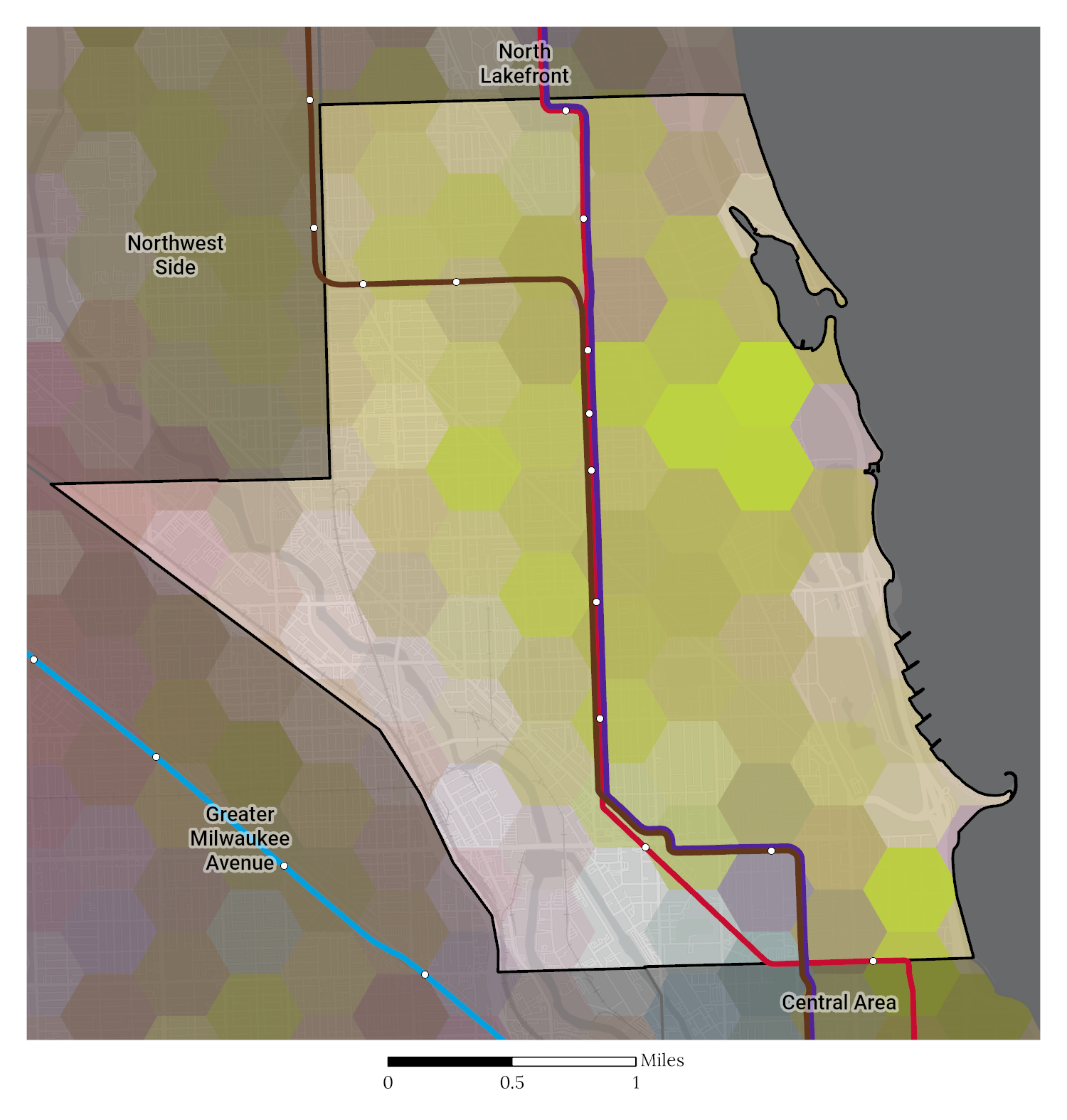Racial and Ethnic composition map Greater Lincoln Park