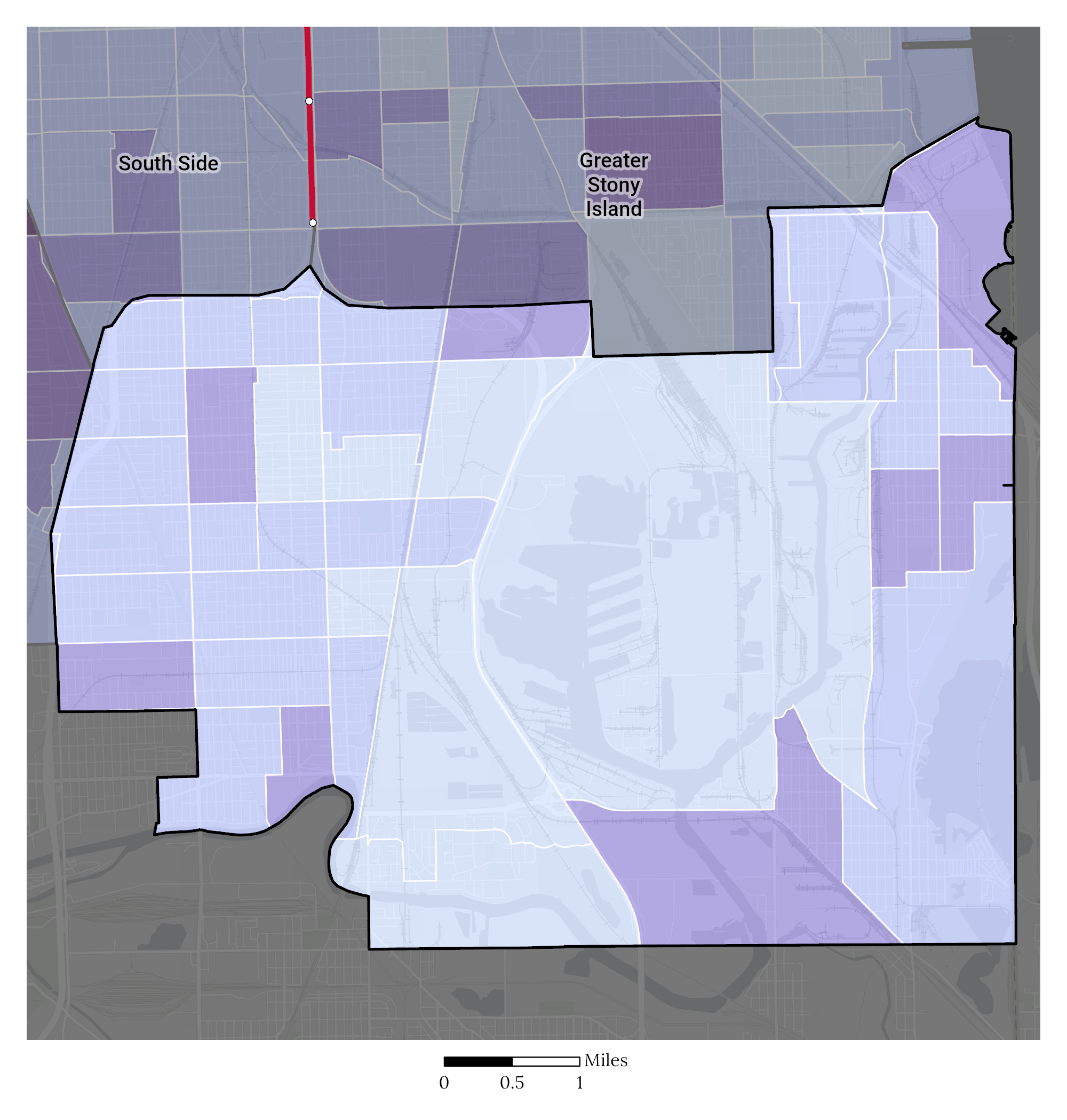 Median Household Income map Greater Calumet
