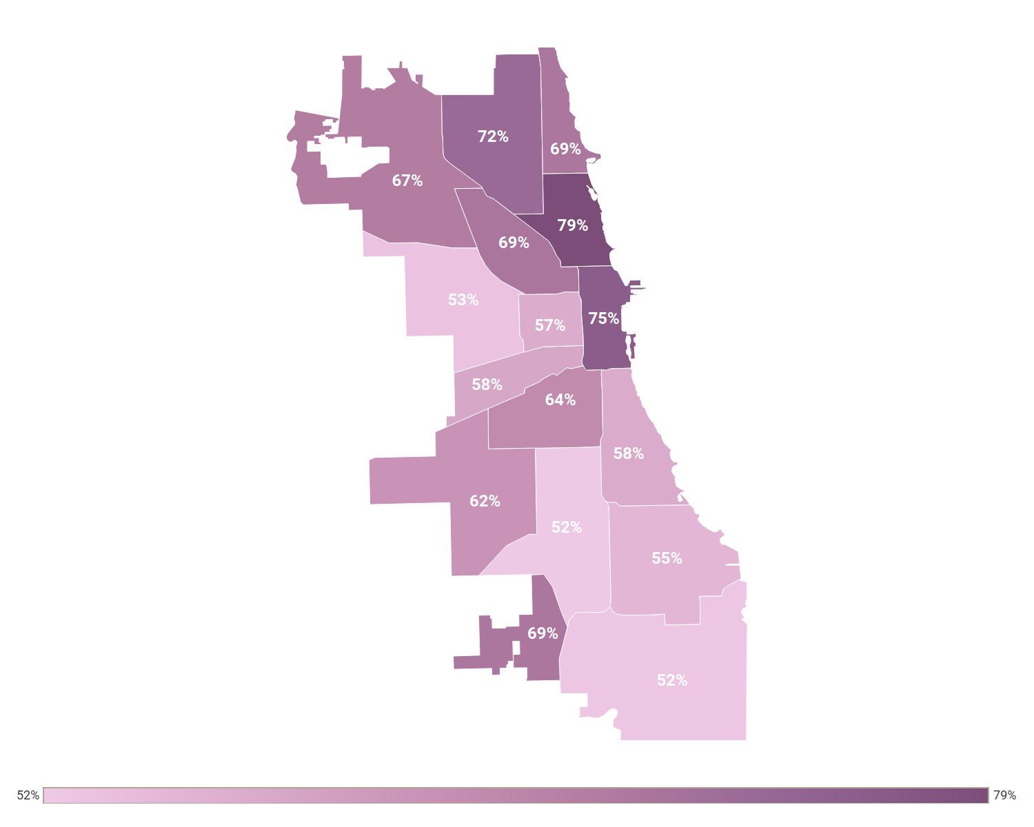 College Enrollment Rate by Home Region map