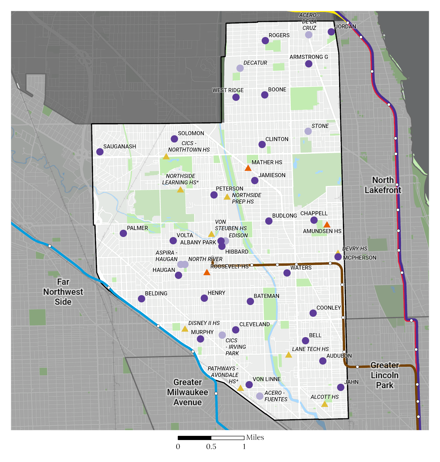 Region Map Northwest Side