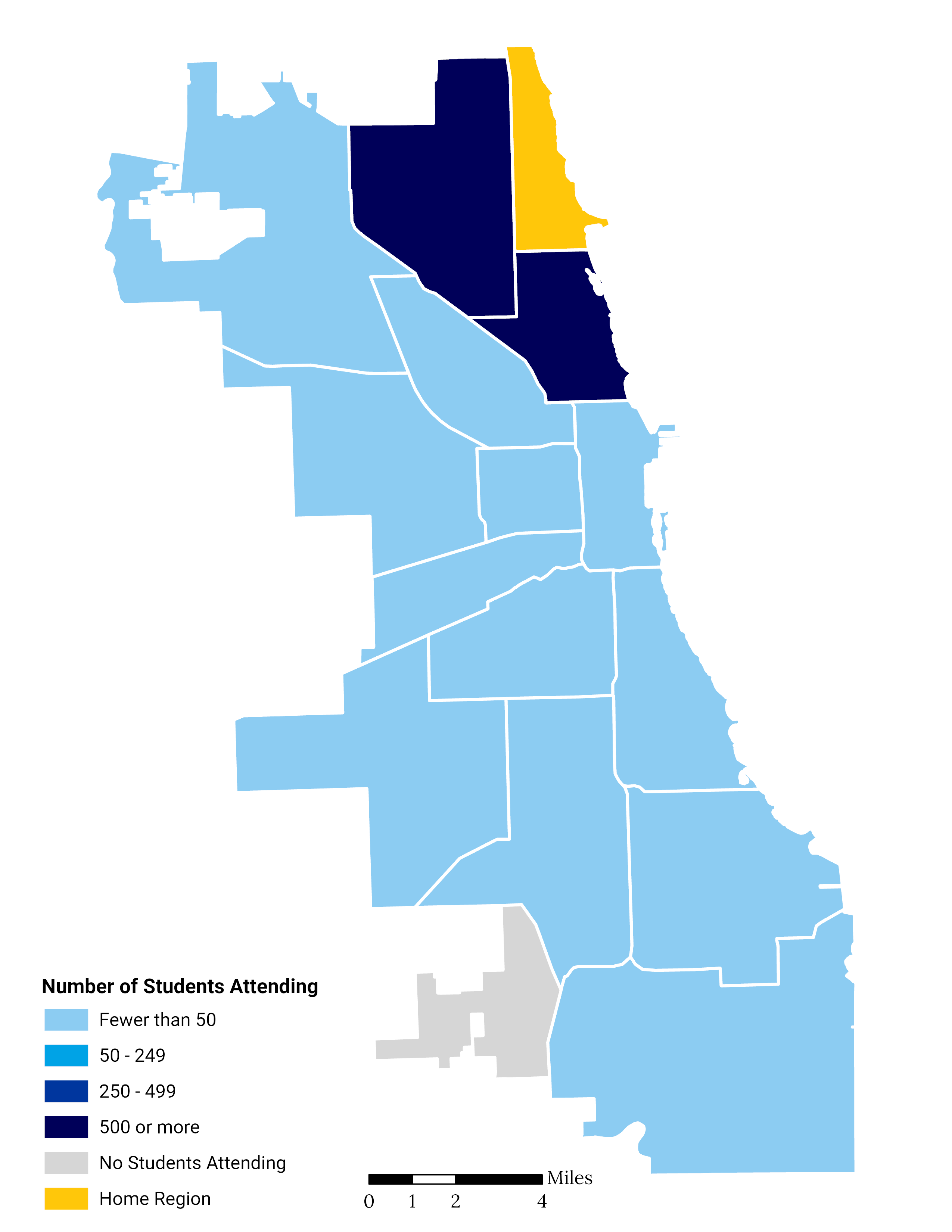North Lakefront Elementary School Choice Footprint Map
