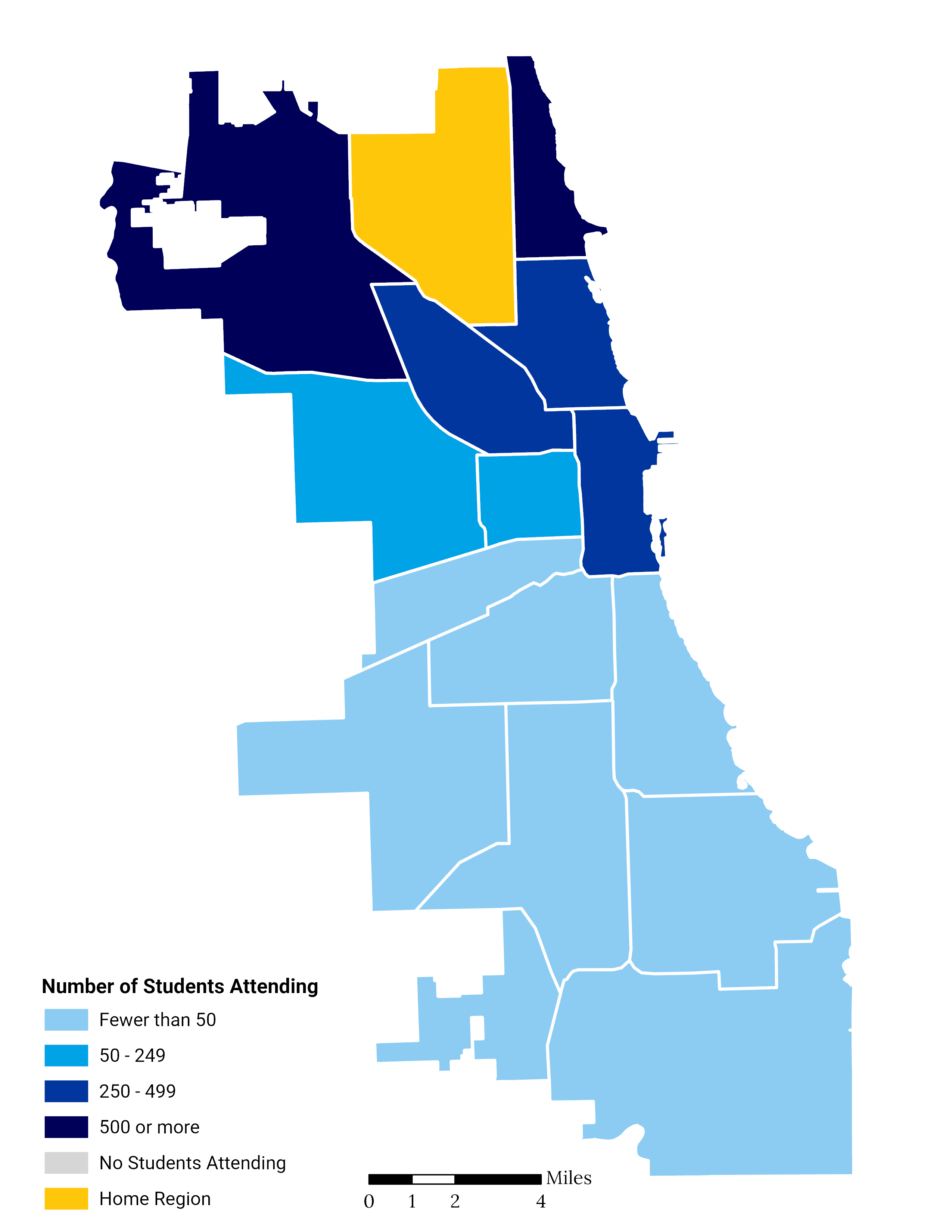 Northwest Side High School Choice Footprint Map