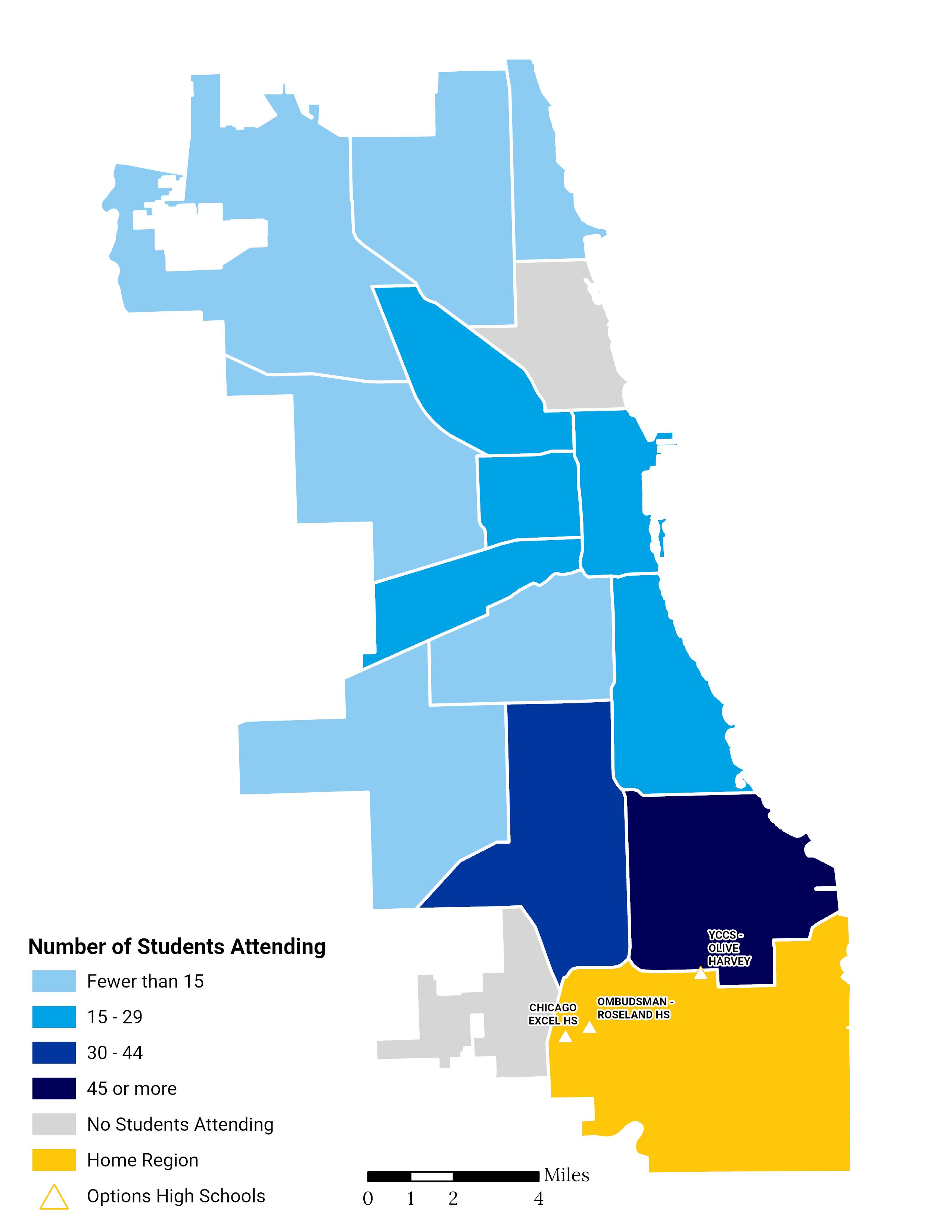 Options HS Greater Calumet Choice Footprint Map