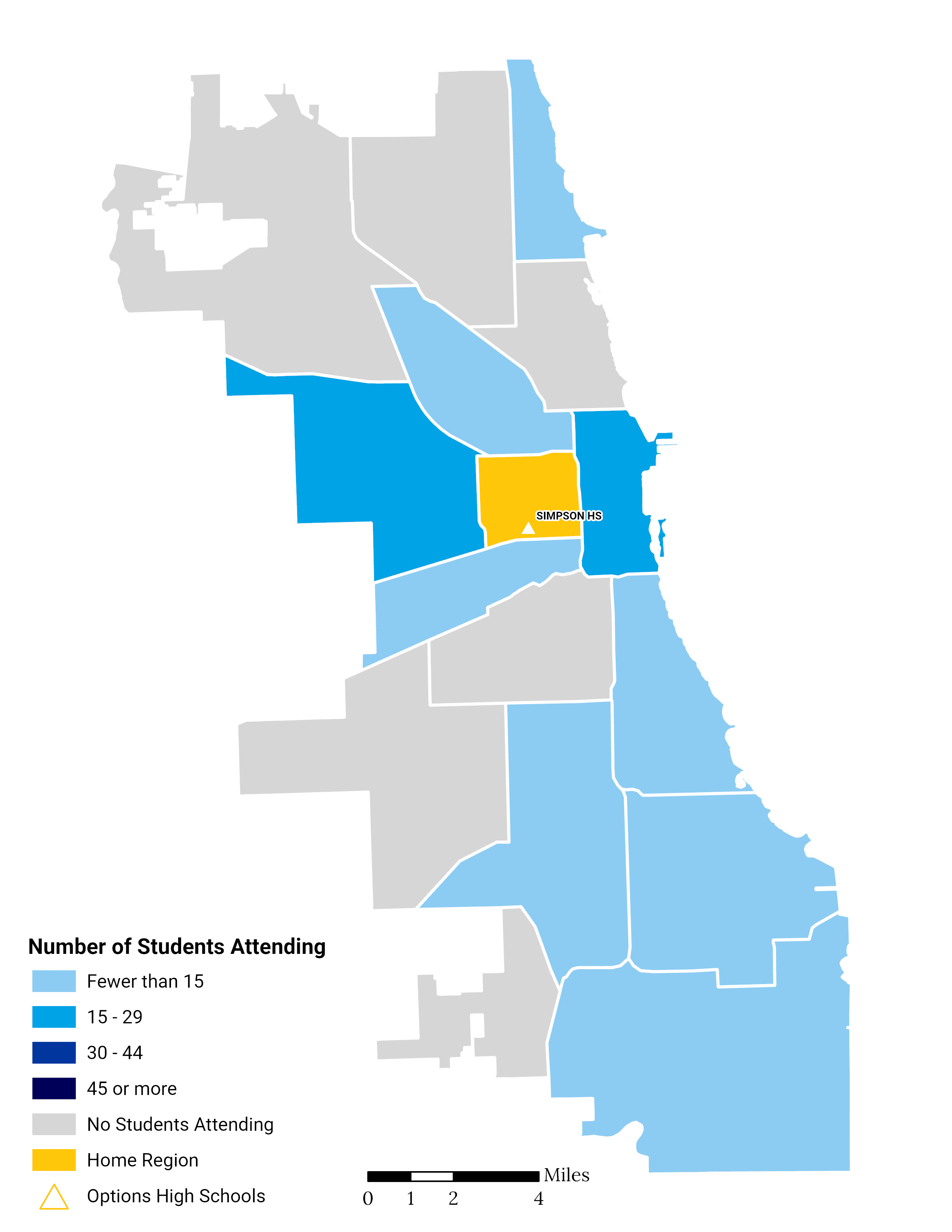 Near West Side Options HS Choice Footprint Map