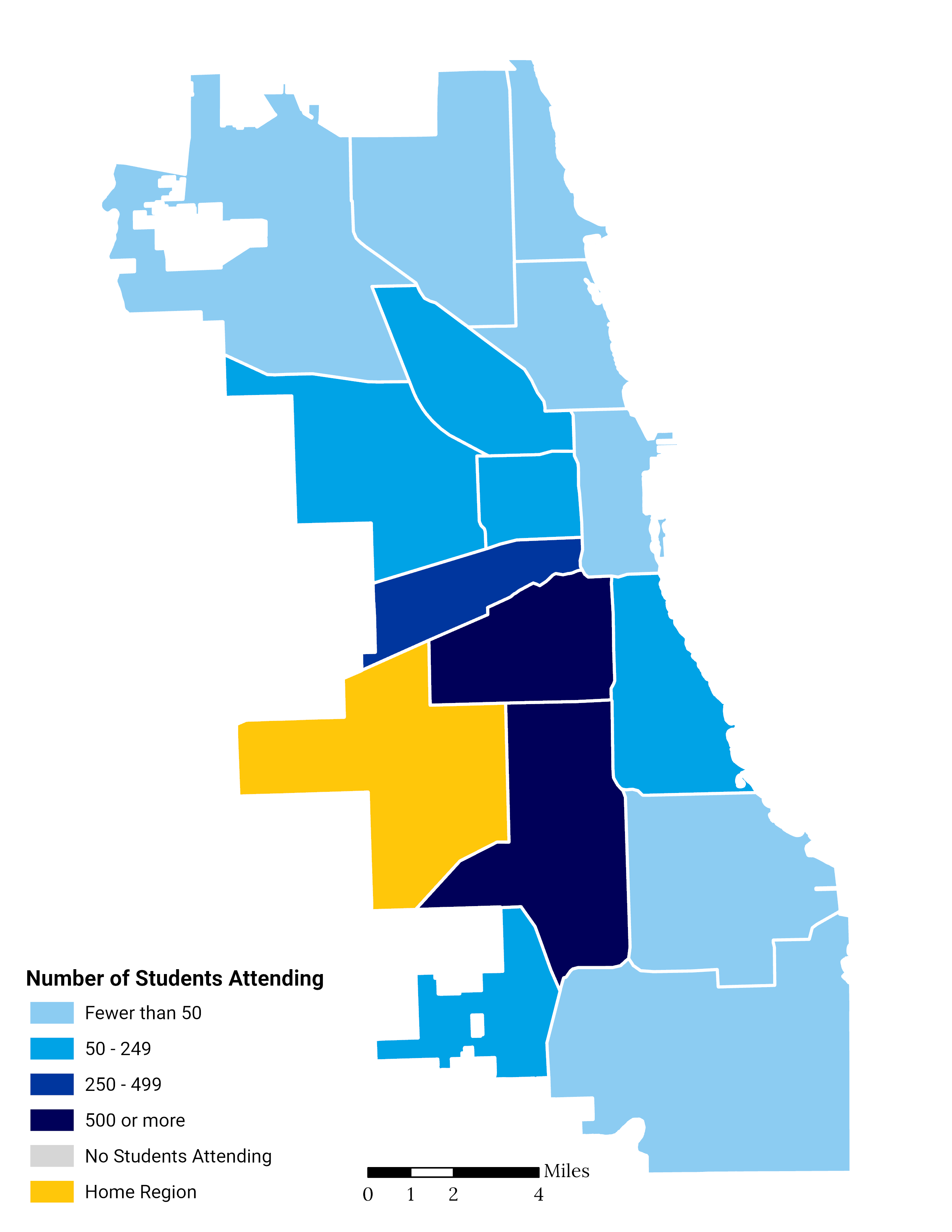Elementary School Choice Footprint Map of Greater Midway
