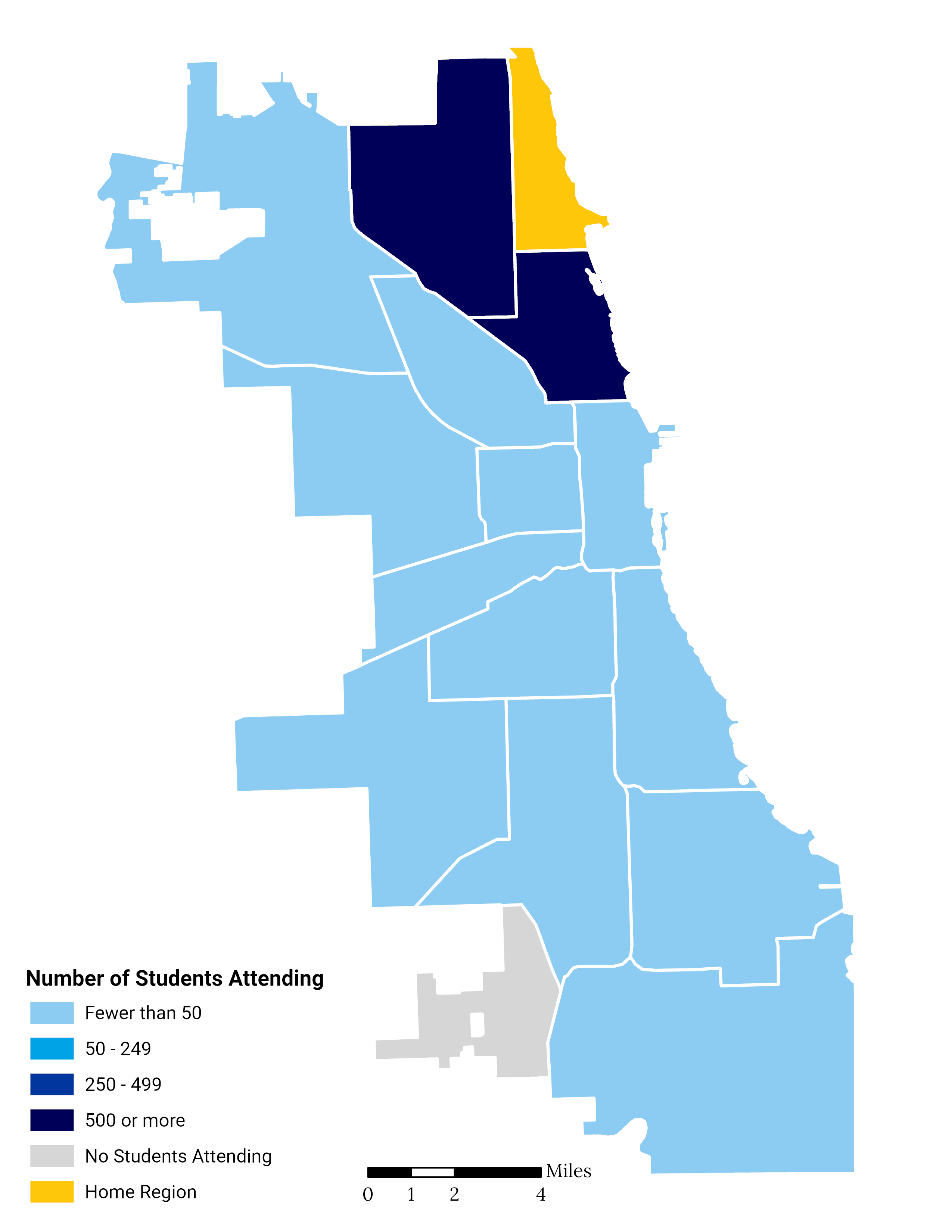 North Lakefront Elementary School Choice Footprint Map