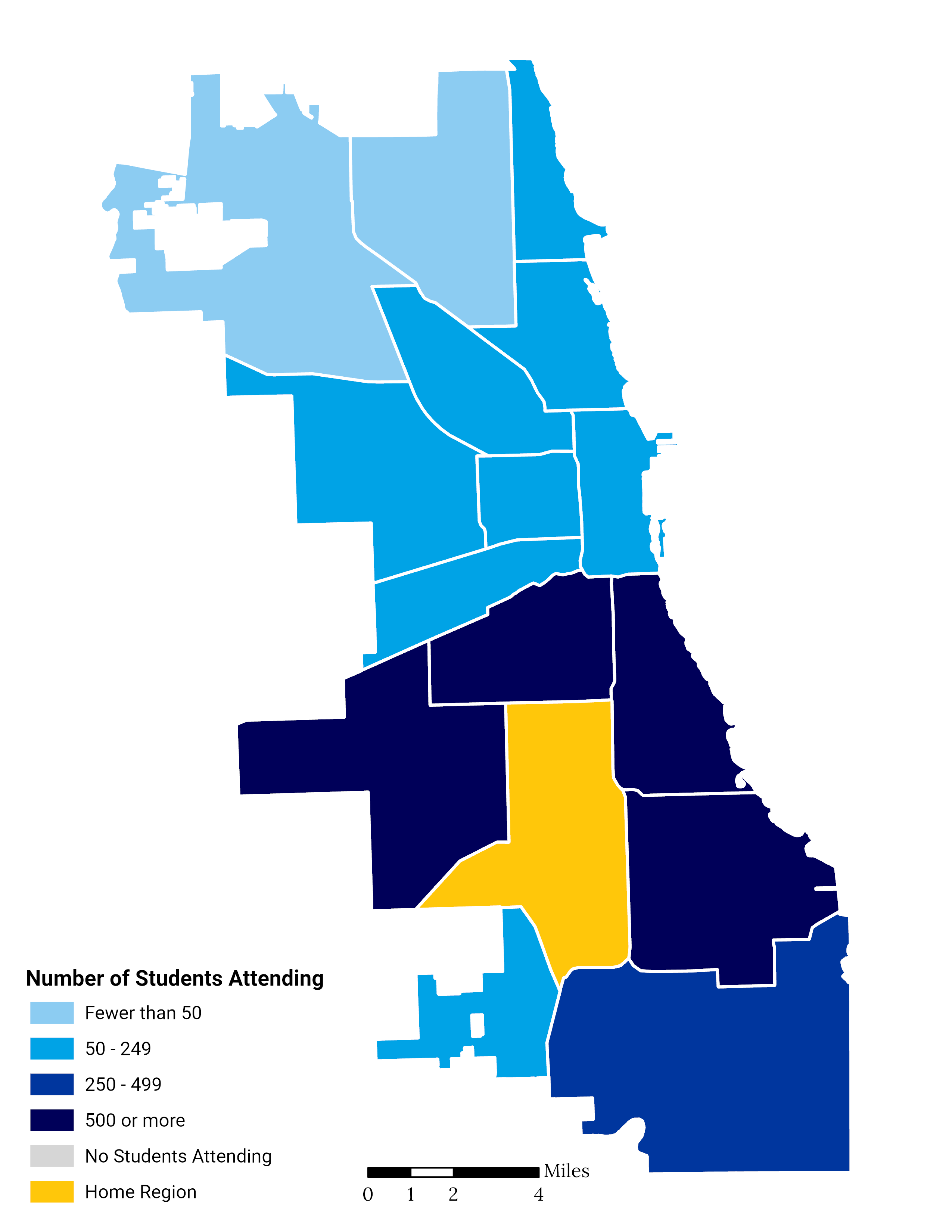 Elementary School Choice Footprint Map of South Side