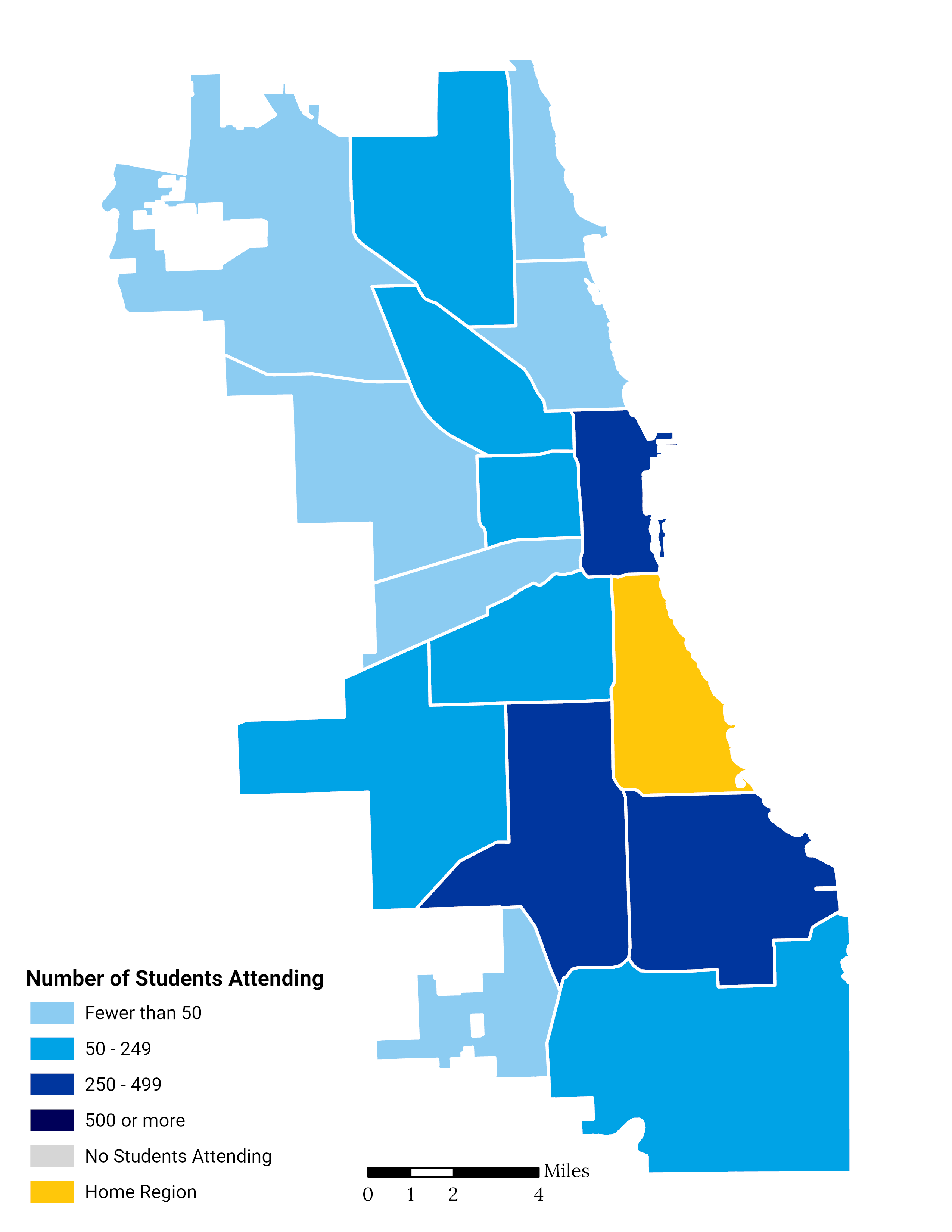 Bronzeville / South Lakefront High School Choice Footprint Map